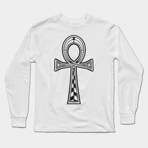 Decorative ankh design Long Sleeve T-Shirt by JDawnInk